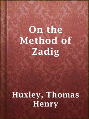 cover image of On the Method of Zadig